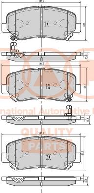 IAP QUALITY PARTS 704-11110 - Kit de plaquettes de frein, frein à disque cwaw.fr