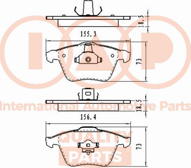 IAP QUALITY PARTS 704-11121 - Kit de plaquettes de frein, frein à disque cwaw.fr