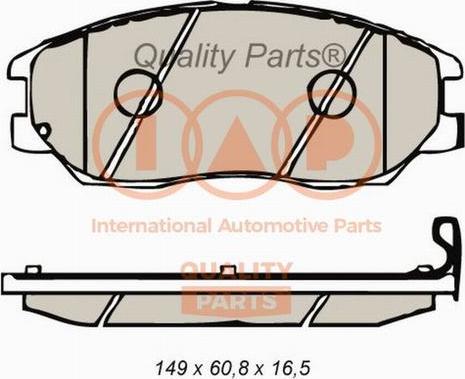 IAP QUALITY PARTS 704-18040G - Kit de plaquettes de frein, frein à disque cwaw.fr