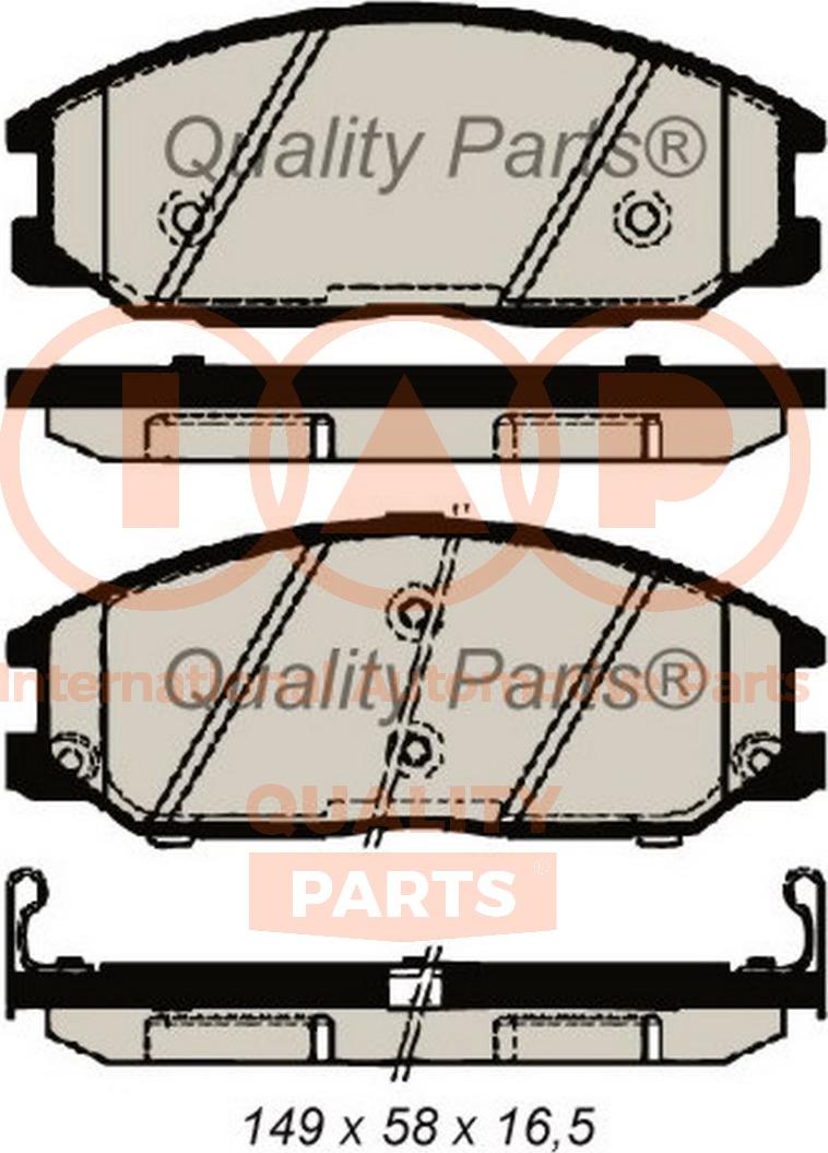 IAP QUALITY PARTS 704-18032G - Kit de plaquettes de frein, frein à disque cwaw.fr