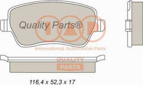 IAP QUALITY PARTS 704-13093X - Kit de plaquettes de frein, frein à disque cwaw.fr