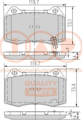 IAP QUALITY PARTS 704-13097 - Kit de plaquettes de frein, frein à disque cwaw.fr