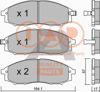 IAP QUALITY PARTS 704-13044P - Kit de plaquettes de frein, frein à disque cwaw.fr