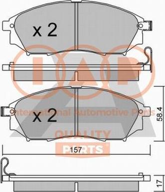 IAP QUALITY PARTS 704-13045P - Kit de plaquettes de frein, frein à disque cwaw.fr