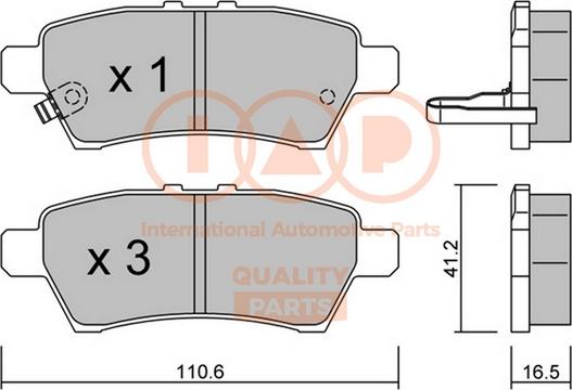 IAP QUALITY PARTS 704-13046P - Kit de plaquettes de frein, frein à disque cwaw.fr