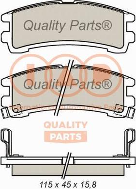 IAP QUALITY PARTS 704-13042 - Kit de plaquettes de frein, frein à disque cwaw.fr