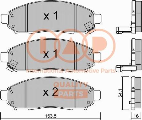 IAP QUALITY PARTS 704-13047P - Kit de plaquettes de frein, frein à disque cwaw.fr