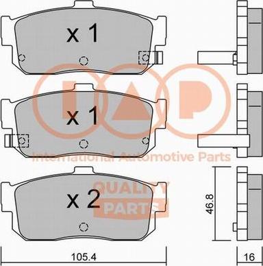 IAP QUALITY PARTS 704-13084P - Kit de plaquettes de frein, frein à disque cwaw.fr