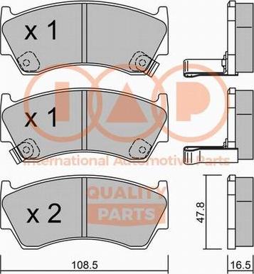 IAP QUALITY PARTS 704-13088P - Kit de plaquettes de frein, frein à disque cwaw.fr