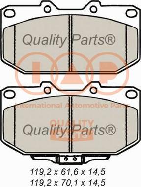 IAP QUALITY PARTS 704-13073 - Kit de plaquettes de frein, frein à disque cwaw.fr