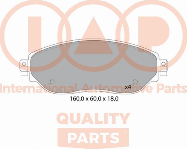 IAP QUALITY PARTS 704-13166 - Kit de plaquettes de frein, frein à disque cwaw.fr