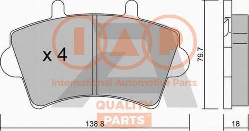 IAP QUALITY PARTS 704-13160P - Kit de plaquettes de frein, frein à disque cwaw.fr