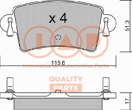 IAP QUALITY PARTS 704-13161P - Kit de plaquettes de frein, frein à disque cwaw.fr