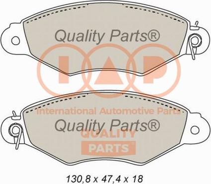 IAP QUALITY PARTS 704-13162X - Kit de plaquettes de frein, frein à disque cwaw.fr