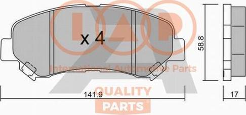 IAP QUALITY PARTS 704-13102P - Kit de plaquettes de frein, frein à disque cwaw.fr