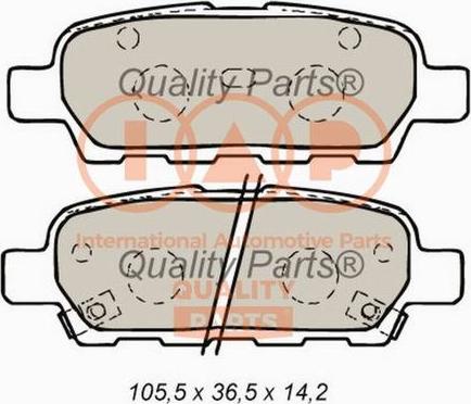 IAP QUALITY PARTS 704-13110X - Kit de plaquettes de frein, frein à disque cwaw.fr