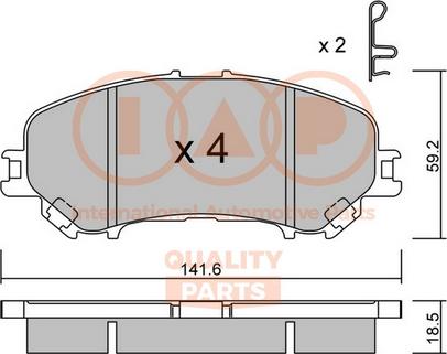 IAP QUALITY PARTS 704-13111P - Kit de plaquettes de frein, frein à disque cwaw.fr