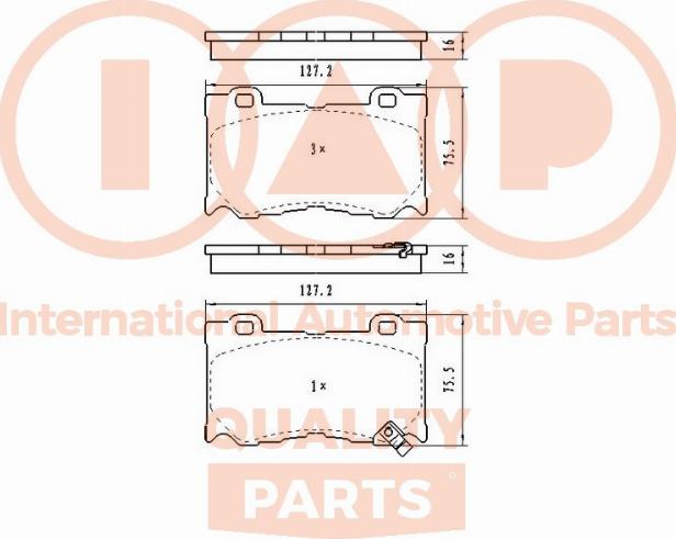 IAP QUALITY PARTS 704-13121 - Kit de plaquettes de frein, frein à disque cwaw.fr