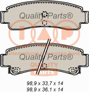 IAP QUALITY PARTS 704-13178 - Kit de plaquettes de frein, frein à disque cwaw.fr