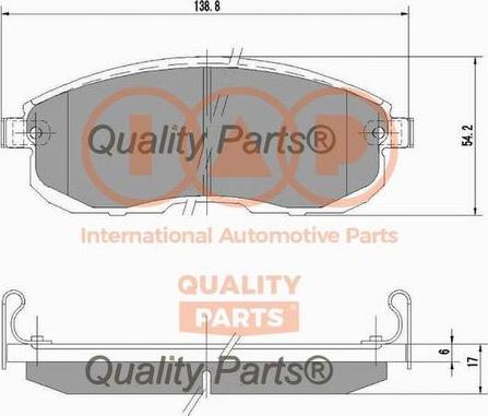 IAP QUALITY PARTS 704-13210X - Kit de plaquettes de frein, frein à disque cwaw.fr