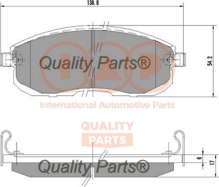 IAP QUALITY PARTS 704-13210 - Kit de plaquettes de frein, frein à disque cwaw.fr