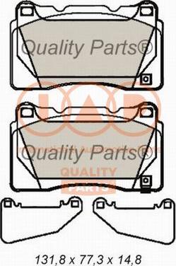 IAP QUALITY PARTS 704-12097X - Kit de plaquettes de frein, frein à disque cwaw.fr