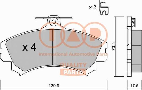 IAP QUALITY PARTS 704-12095P - Kit de plaquettes de frein, frein à disque cwaw.fr