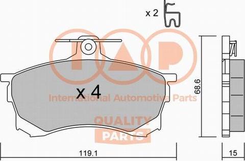 IAP QUALITY PARTS 704-12080P - Kit de plaquettes de frein, frein à disque cwaw.fr