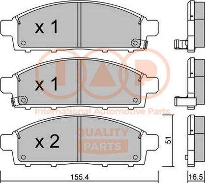 IAP QUALITY PARTS 704-12034P - Kit de plaquettes de frein, frein à disque cwaw.fr