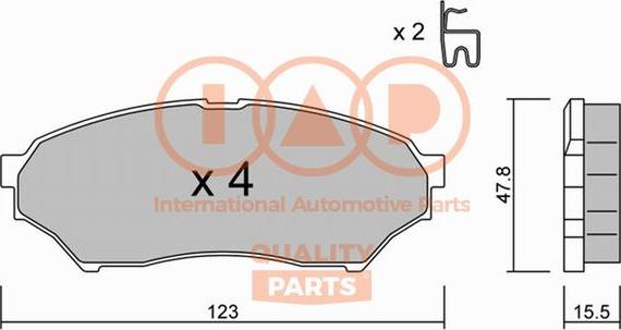 IAP QUALITY PARTS 704-12035P - Kit de plaquettes de frein, frein à disque cwaw.fr