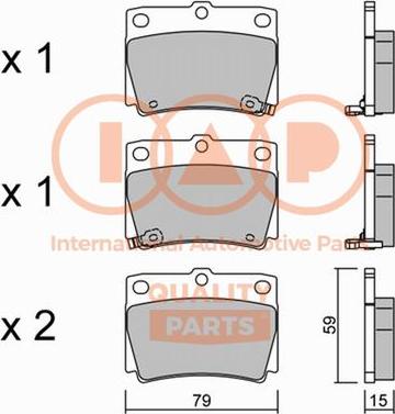 IAP QUALITY PARTS 704-12025P - Kit de plaquettes de frein, frein à disque cwaw.fr