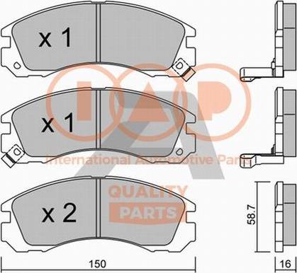 IAP QUALITY PARTS 704-12021P - Kit de plaquettes de frein, frein à disque cwaw.fr