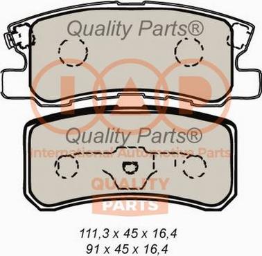 IAP QUALITY PARTS 704-12027X - Kit de plaquettes de frein, frein à disque cwaw.fr