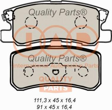 IAP QUALITY PARTS 704-12027 - Kit de plaquettes de frein, frein à disque cwaw.fr