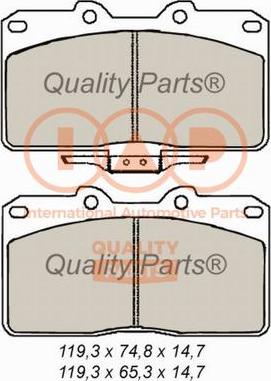 IAP QUALITY PARTS 704-12076 - Kit de plaquettes de frein, frein à disque cwaw.fr