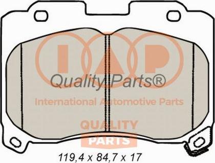 IAP QUALITY PARTS 704-17099 - Kit de plaquettes de frein, frein à disque cwaw.fr