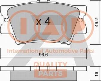 IAP QUALITY PARTS 704-17059P - Kit de plaquettes de frein, frein à disque cwaw.fr