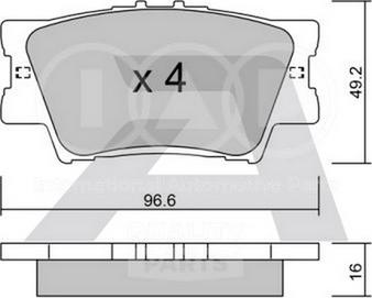 IAP QUALITY PARTS 704-17059 - Kit de plaquettes de frein, frein à disque cwaw.fr