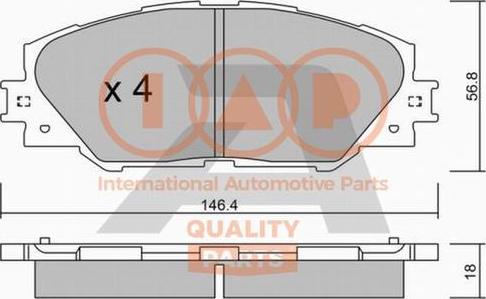 IAP QUALITY PARTS 704-17055P - Kit de plaquettes de frein, frein à disque cwaw.fr