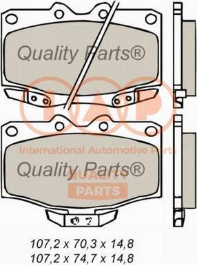 IAP QUALITY PARTS 704-17050X - Kit de plaquettes de frein, frein à disque cwaw.fr