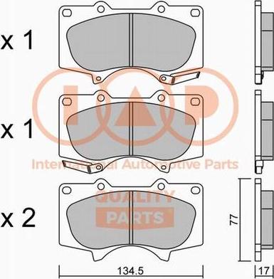 IAP QUALITY PARTS 704-17053P - Kit de plaquettes de frein, frein à disque cwaw.fr