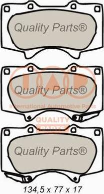 IAP QUALITY PARTS 704-17053X - Kit de plaquettes de frein, frein à disque cwaw.fr