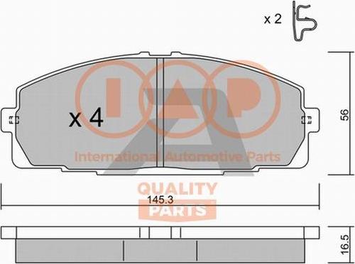 IAP QUALITY PARTS 704-17064P - Kit de plaquettes de frein, frein à disque cwaw.fr