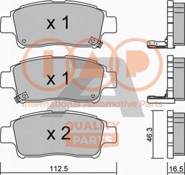 IAP QUALITY PARTS 704-17000P - Kit de plaquettes de frein, frein à disque cwaw.fr