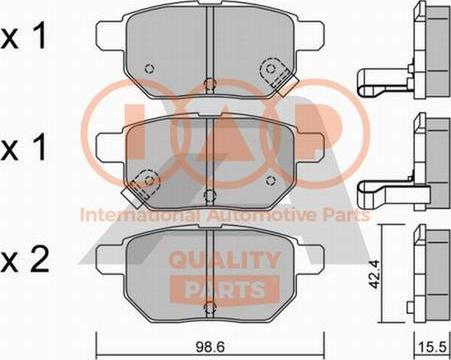 IAP QUALITY PARTS 704-17008P - Kit de plaquettes de frein, frein à disque cwaw.fr