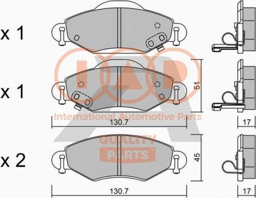 IAP QUALITY PARTS 704-17003P - Kit de plaquettes de frein, frein à disque cwaw.fr