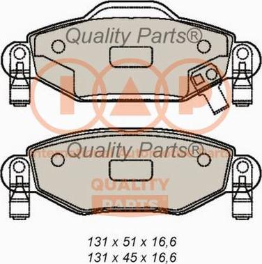 IAP QUALITY PARTS 704-17003X - Kit de plaquettes de frein, frein à disque cwaw.fr