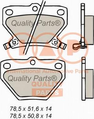 IAP QUALITY PARTS 704-17002X - Kit de plaquettes de frein, frein à disque cwaw.fr