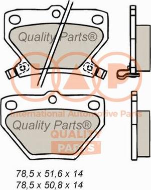 IAP QUALITY PARTS 704-17002 - Kit de plaquettes de frein, frein à disque cwaw.fr