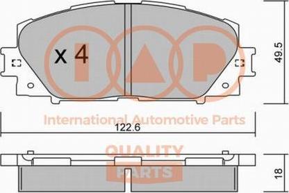 IAP QUALITY PARTS 704-17007P - Kit de plaquettes de frein, frein à disque cwaw.fr